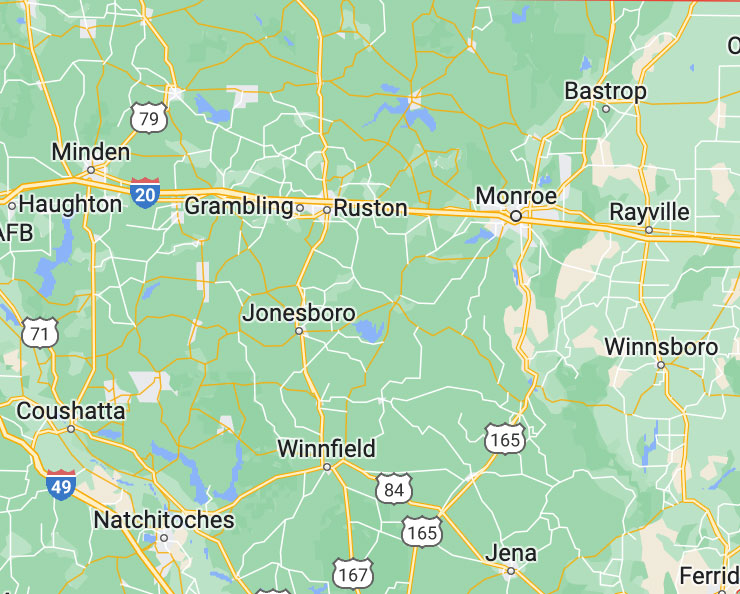 Northeast-Louisiana-map