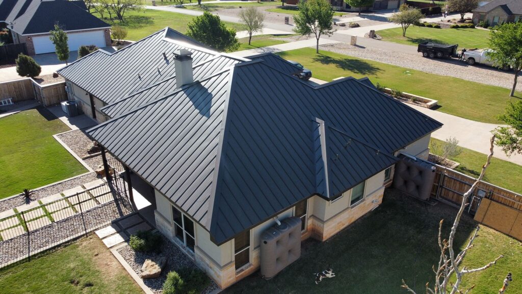 Arial view of finished roof | Durable Metal Roofing Solutions | Expert Installation & Repair